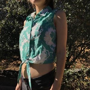 Floral print crop top